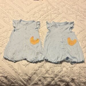 Carter’s Blue Baby Romper with Chick Design